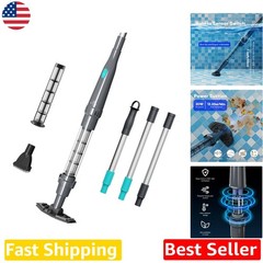 Cordless Pool Vacuum Cleaner: 90 Min Runtime, Dual Brush Heads, Powerful Suction