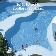 Seauto SAT20-P Cordless Robotic Pool Cleaner w/180Mins Wall & Waterline Cleaning