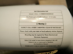 Cell-15 Salt Cell up to 25,000 Gallon Pool Chlorination Salt Chlorine Generator