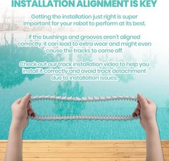 (2 Pack) Replacement Gray Tracks for Maytronics Dolphin Robotic Pool Cleaners wi