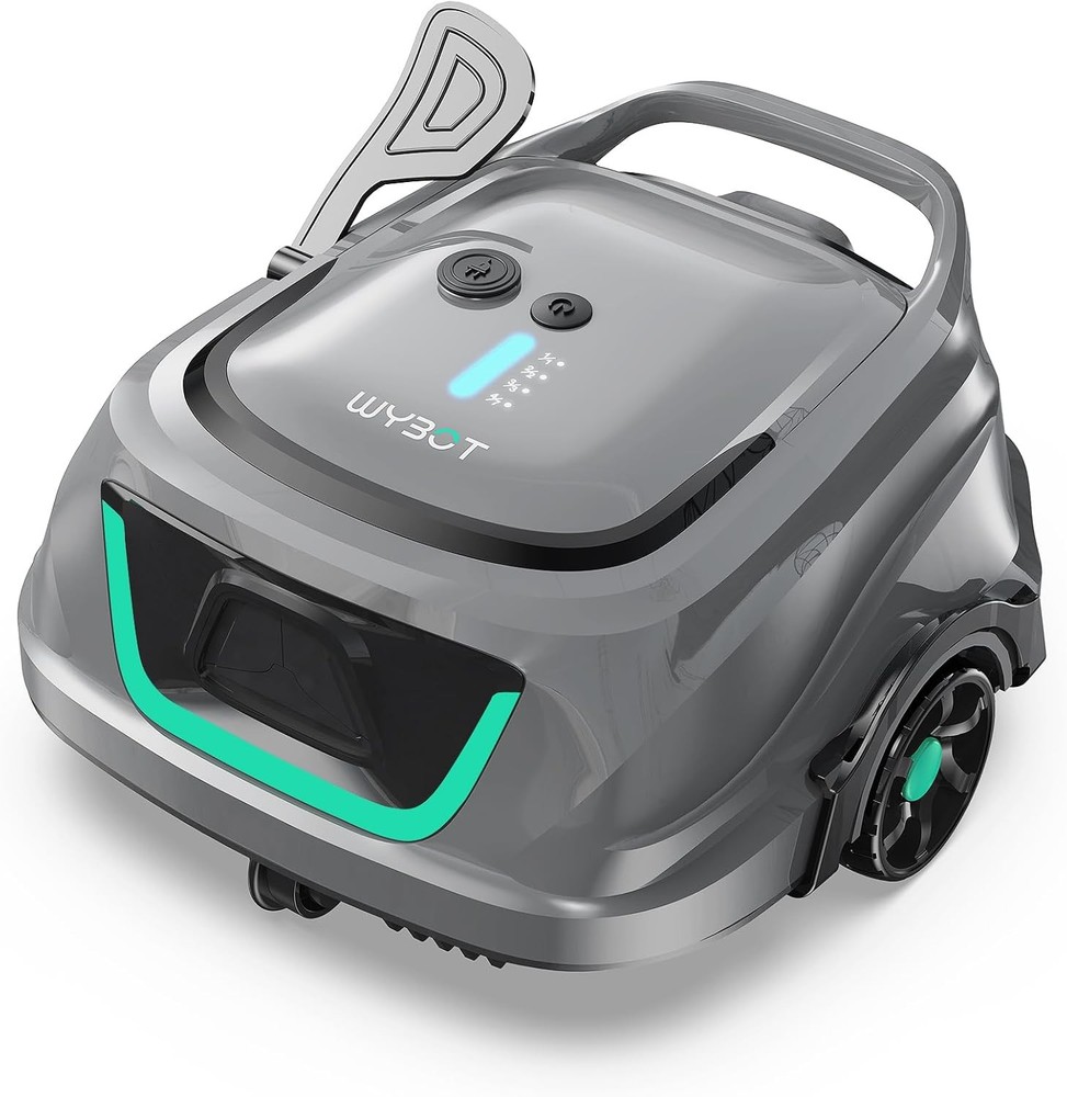 WYBOT A1 Cordless Robotic Pool Cleaner Automatic Pool Vacuum 1076 Sq.ft Grey