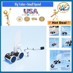 Upgrade Pool Pressure Side Sweeper Four Wheels Hydraulic Pool Cleaner Black &…