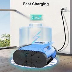 Seauto SAT20-P Cordless Robotic Pool Cleaner w/180Mins Wall & Waterline Cleaning